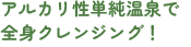 アルカリ性単純温泉で全身クレンジング！